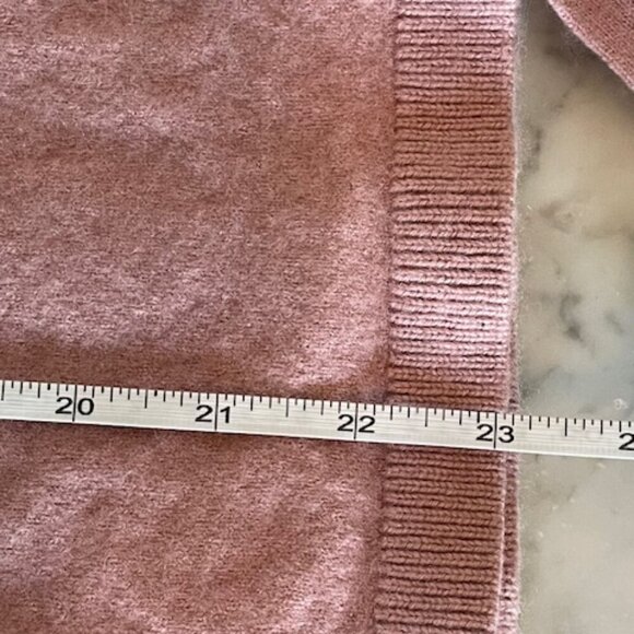 TED BAKER of LONDON Cashmere Blend Short Sleeve Tie Waist Pink Sweater L - Picture 14 of 15